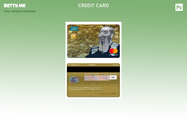 модерен стил Норвешка DNB банкарска мастеркард златен шаблон